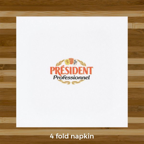 4 fold printed napkin