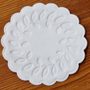 Large scalloped edge coaster (90mm)